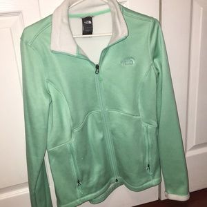 Medium Mint green soft cotton zip up